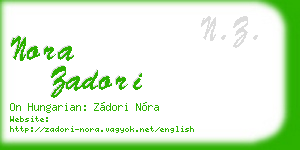 nora zadori business card